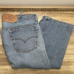Vintage 90s 1994‎ Levis 501 Jeans Original Fit Button Fly Made in USA Distressed